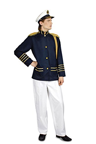Karneval-Klamotten Kapitän-Kostüm Herren Sakko Hose Seemann Uniform Marine Fasching Herrenkostüm Kapitänsjacke und Hose von Karneval-Klamotten
