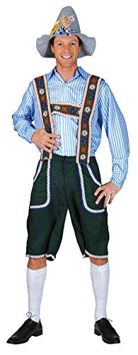 Karneval-Klamotten Kostüm Lederhose Herren Peter Bayer Bayern-Hose Trachten-Hose Oktoberfest Tirol Herrenkostüm 56/58 von Karneval-Klamotten