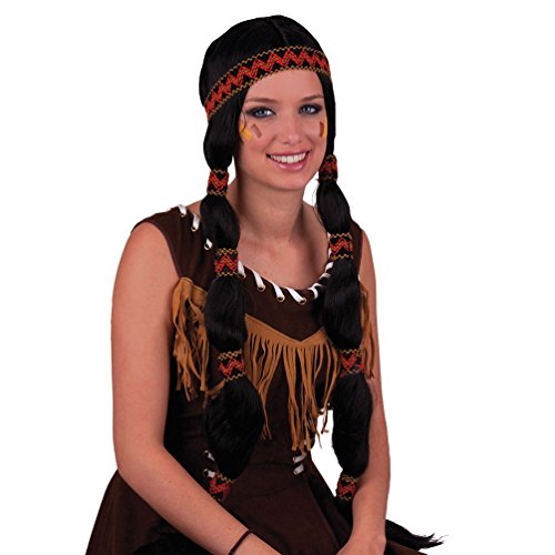 Karneval-Klamotten' Kostüm Perücke Indianerin Squaw Zubehör Karneval Western von Karneval-Klamotten