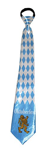 Karneval-Klamotten Krawatte Oktoberfest Bayern blau weiß Karneval Oktoberfest Herren Krawatte Karneval-Klamotten Krawatte Oktoberfest Bayern blau weiß Karneval Oktoberfest Herren Krawatte von Karneval-Klamotten
