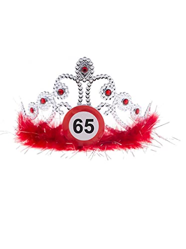 Karneval-Klamotten Krone Geburtstag Verkehrszeichen 65 Jahre von Karneval-Klamotten