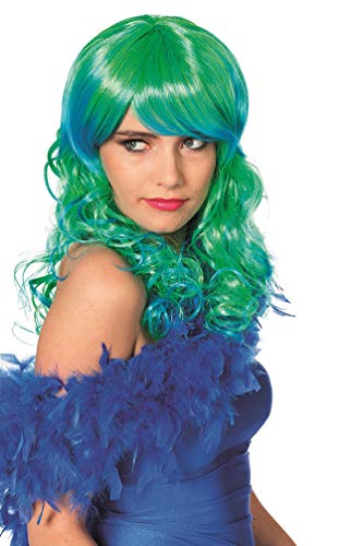 Karneval-Klamotten Meerjungfrau Perücke Undine Perücke blau grün Damen-Perücke von Karneval-Klamotten