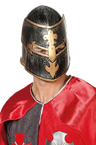 Karneval-Klamotten Mittelalterlicher Ritter Helm mit Visier Erwachsene von Guoml