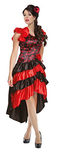 Karneval-Klamotten Spanierin Kostüm Damen Flamenco Damen-Kostüm INKL. Haarklammer Blüte Karneval Damenkostüm von Karneval-Klamotten