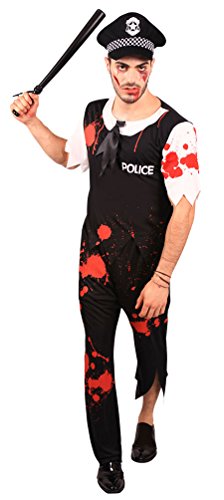 Karneval-Klamotten blutiger untoter Polizist Zombie Kostüm Herren Karneval Halloween Herrenkostüm von Karneval-Klamotten