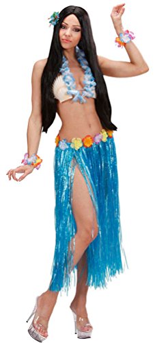Kostüm Hawaii Rock Karibik blau lang Dame Kostüm Karneval Sommerparty Damenkostüm Einheitsgröße Kostüm Hawaii Rock Karibik blau lang Dame Kostüm Karneval Sommerparty Damenkostüm Einheitsgröße von Karneval-Klamotten