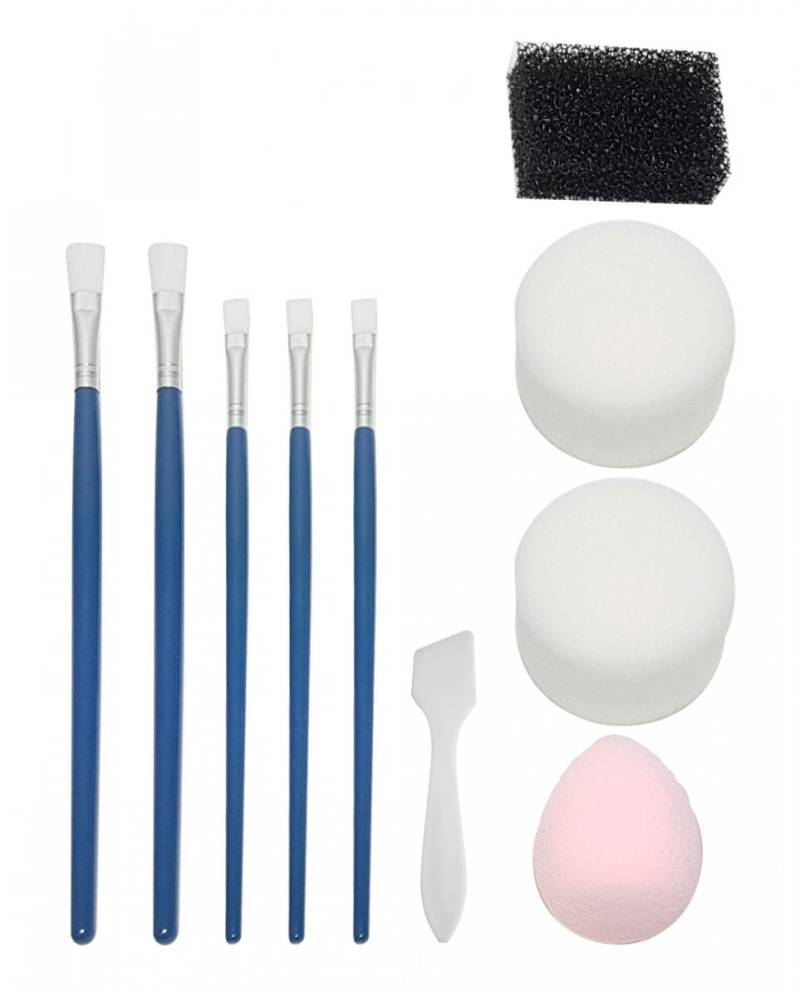 10-tlg. Schminkzubehör Set als Make-up Tool von Karneval Universe