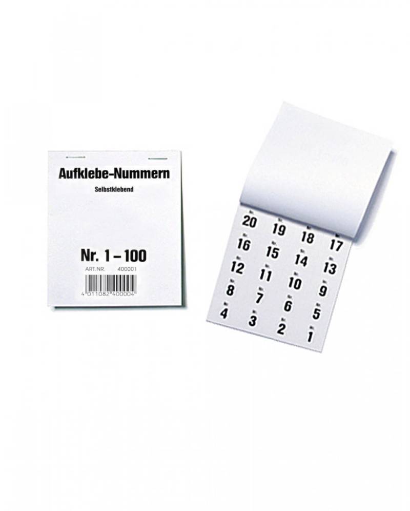 100 Stück Aufklebe-Nummern für Tombolas 101 - 200 von Karneval Universe