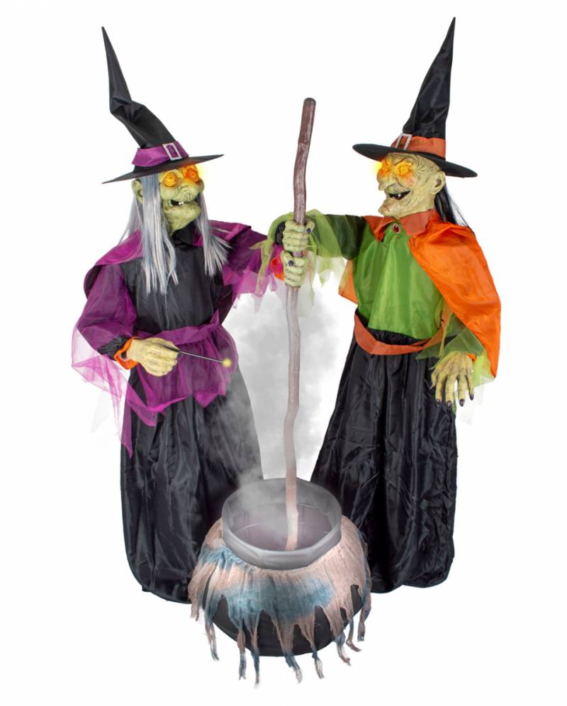 2 Kochende Hexenschwestern mit Kessel 180cm ordern von Karneval Universe