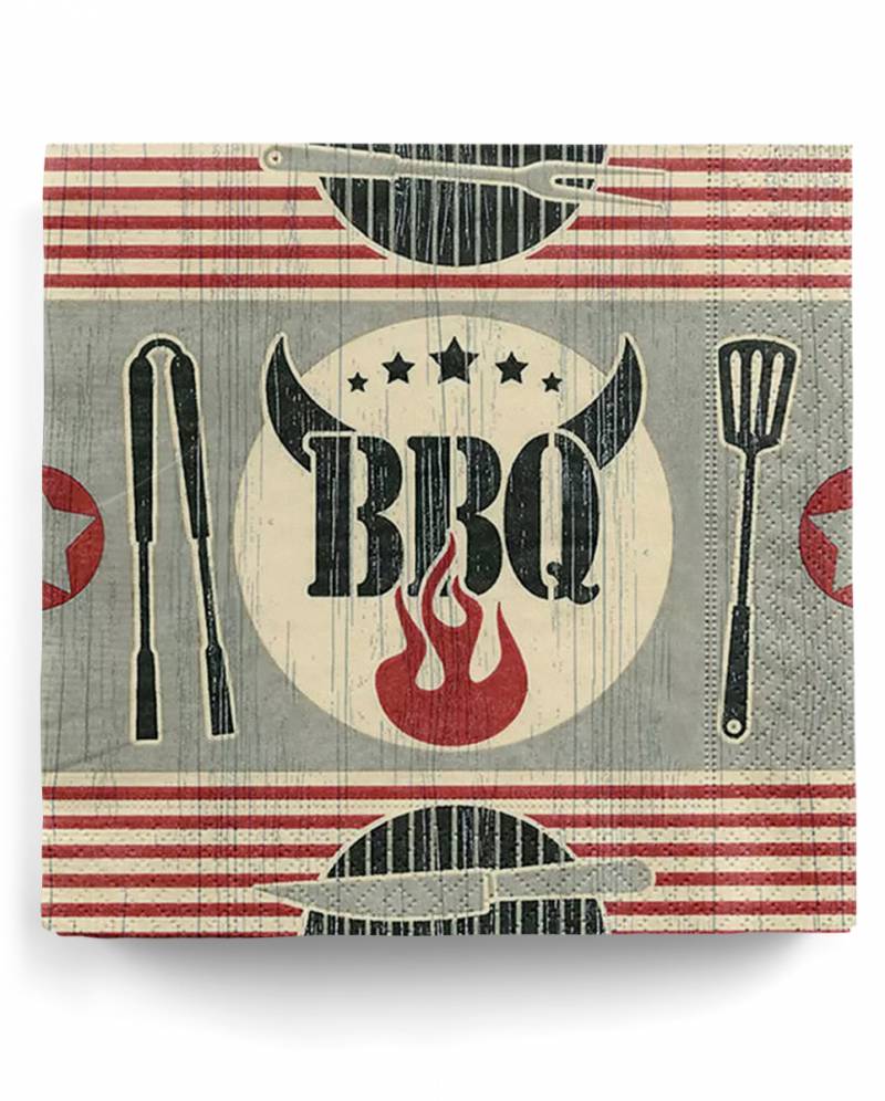 20 Stück Barbecue Servietten zum Grillen von Karneval Universe