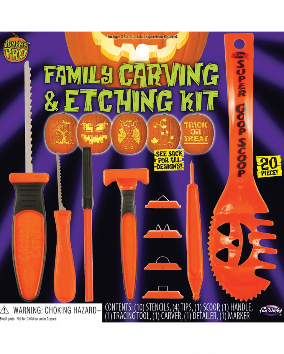 20-tlg. Halloween Kürbis Schnitz Set kaufen von Karneval Universe