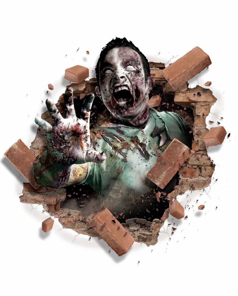 3D Deko Folie Zombie selbstklebend bestellen ? von Karneval Universe