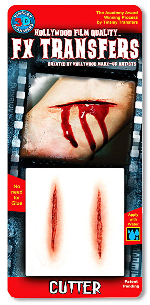 3D Tattoo Schnitt Halloween Make-up von Karneval Universe