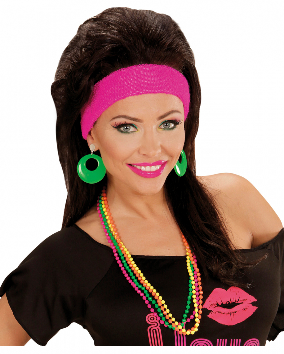4 Perlenketten in Neonfarben für dein 80er Jahre Outfit von Karneval Universe