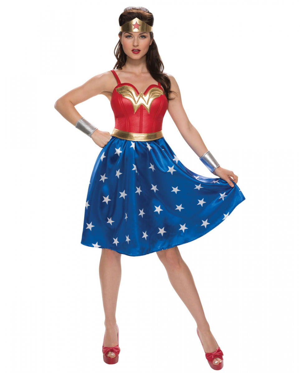 4tlg. Kostümkleid Wonder Woman  Lizenz-Kostüm XL von Karneval Universe