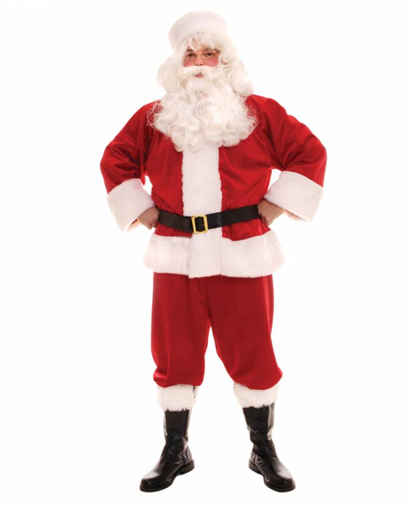 5-tlg. Weihnachtsmann Kostüm mit Plüsch ordern XXL von Karneval Universe