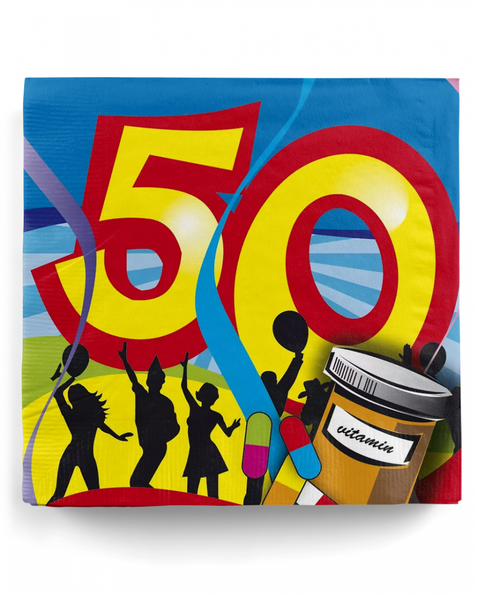 50. Geburtstag Servietten Swirls ✰ ordern 50. Geburtstag Servietten Swirls ✰ ordern von Karneval Universe