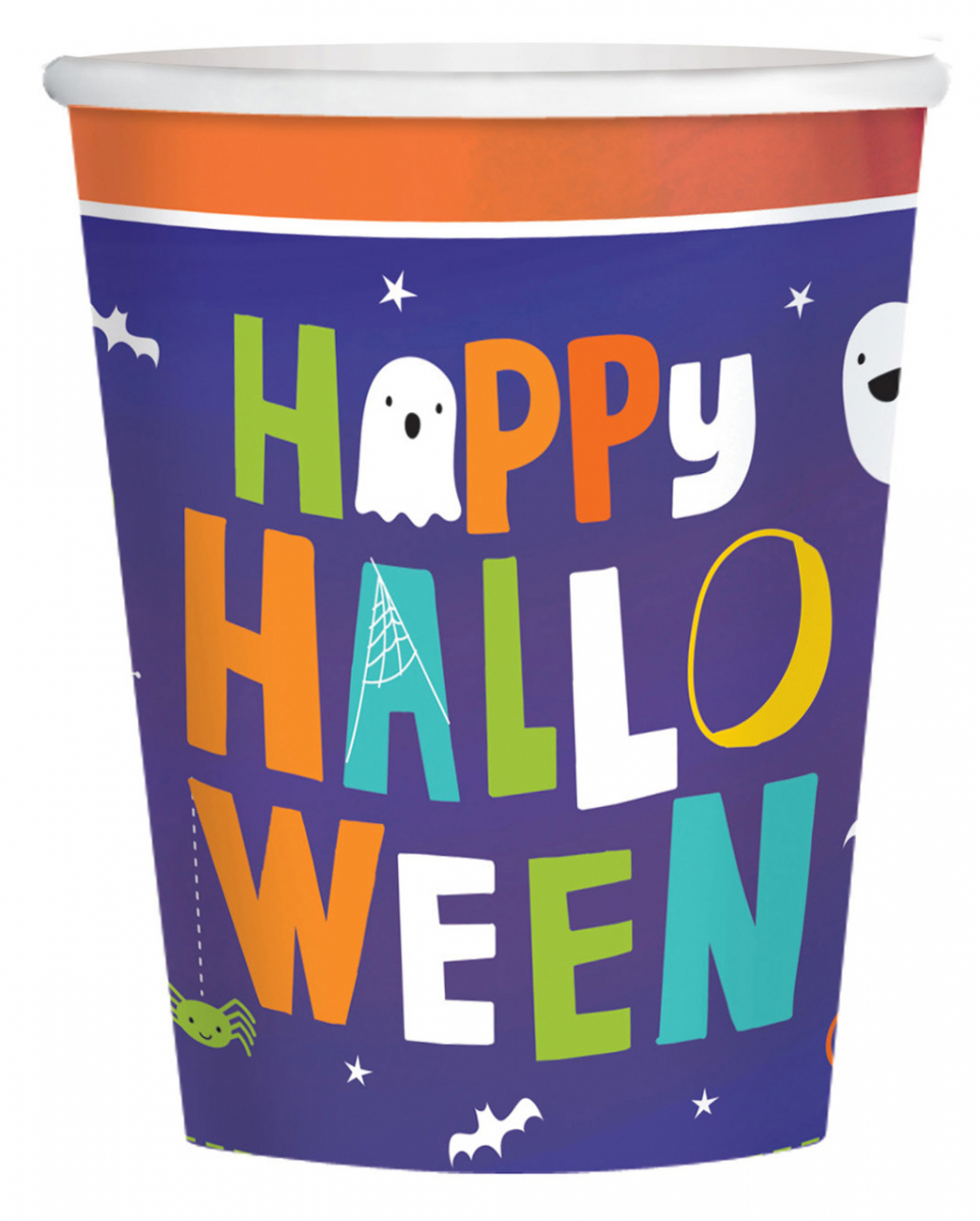8 Happy Halloween Einwegbecher als Partydeko ? von Karneval Universe