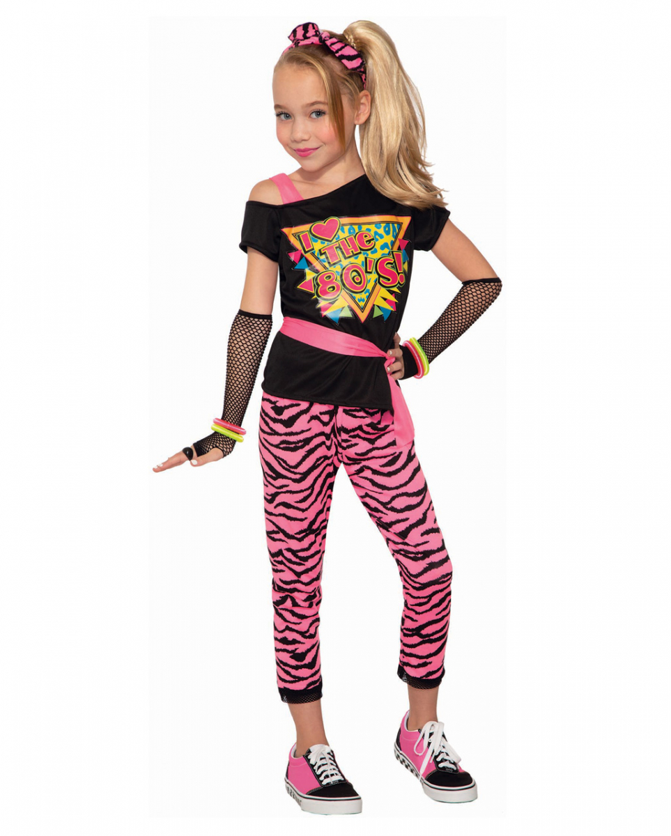 80`s Wild Child Kinderkostüm für Fasching kaufen! L (12-14) von Karneval Universe