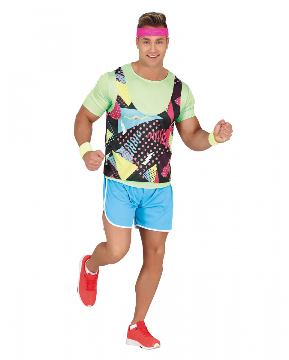 80s Aerobic Herren Kostüm für 80er Jahre Feten M / 48-50 von Karneval Universe