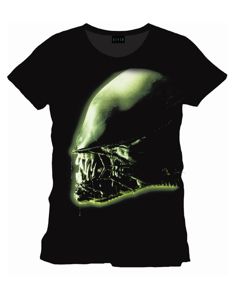 Alien Kopf Film T-Shirt   Lizenziertes Alien Head T-Shirt S von Karneval Universe