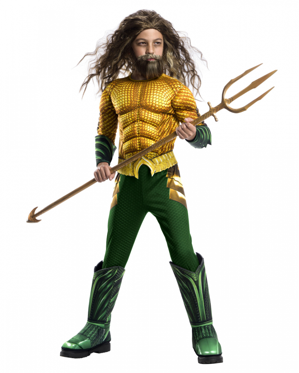 Aquaman Muskelkostüm für Kinder Deluxe ★ M von Karneval Universe