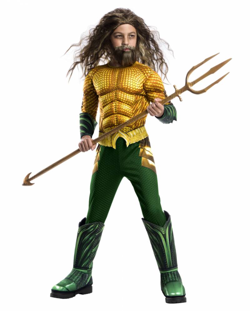 Aquaman Muskelkostüm für Kinder Deluxe ★ M von Karneval Universe