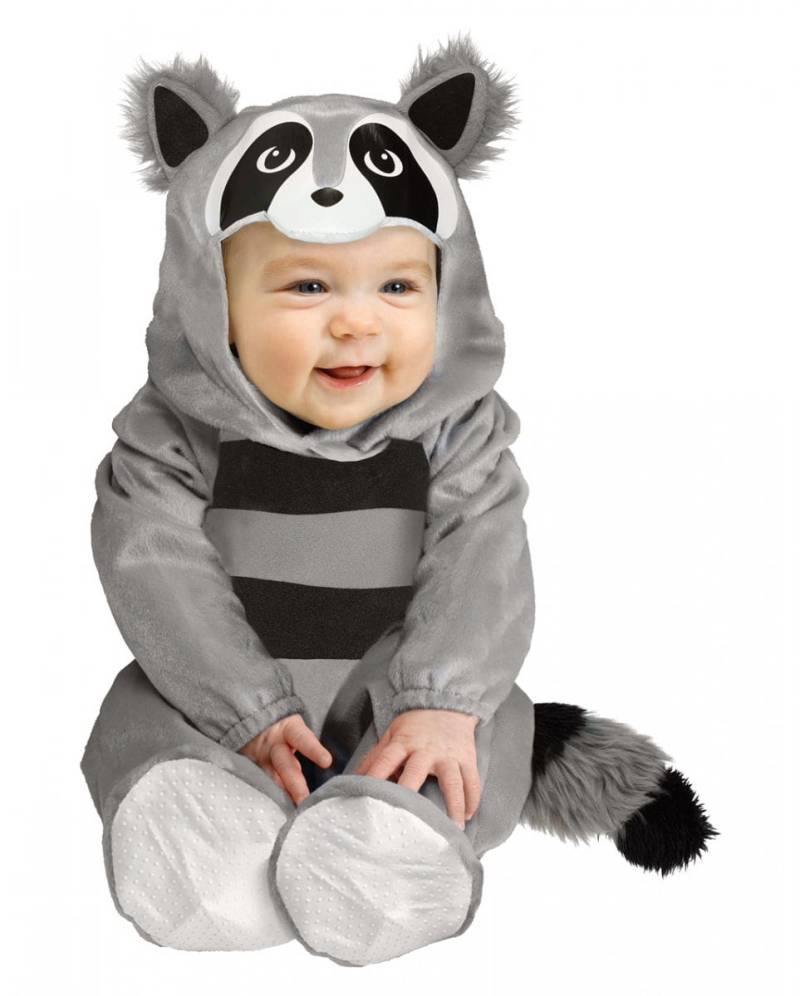 Baby Waschbär Kostüm für Halloween S (6-12 Monate) von Karneval Universe