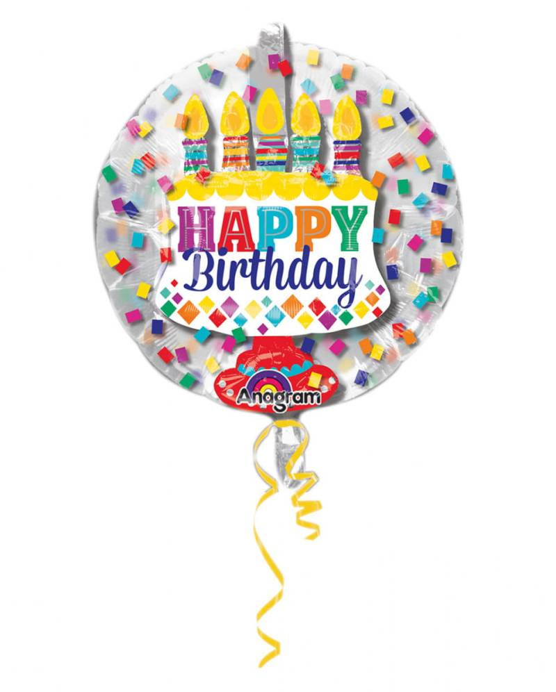 Ballon in Ballon Happy Birthday 60cm ★ von Karneval Universe