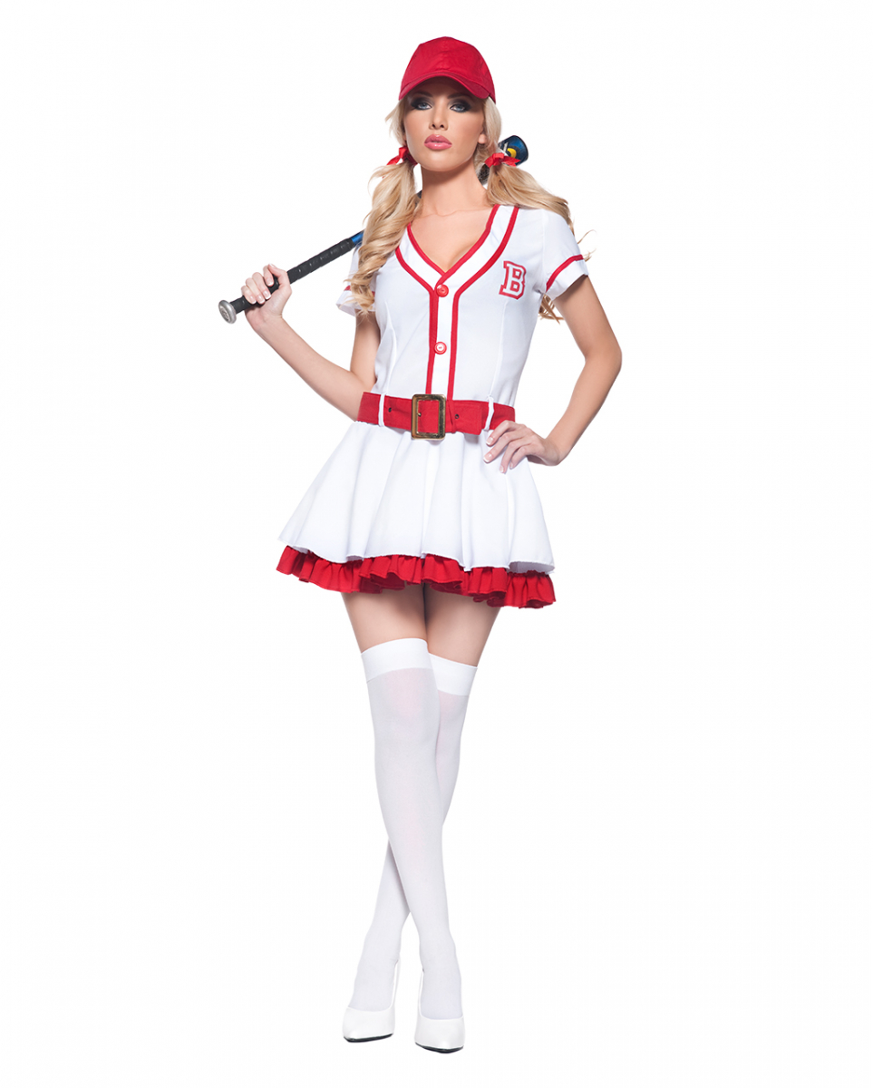 Baseball Schätzchen Kostüm Large   Cheerleaderin Kostüm von Karneval Universe