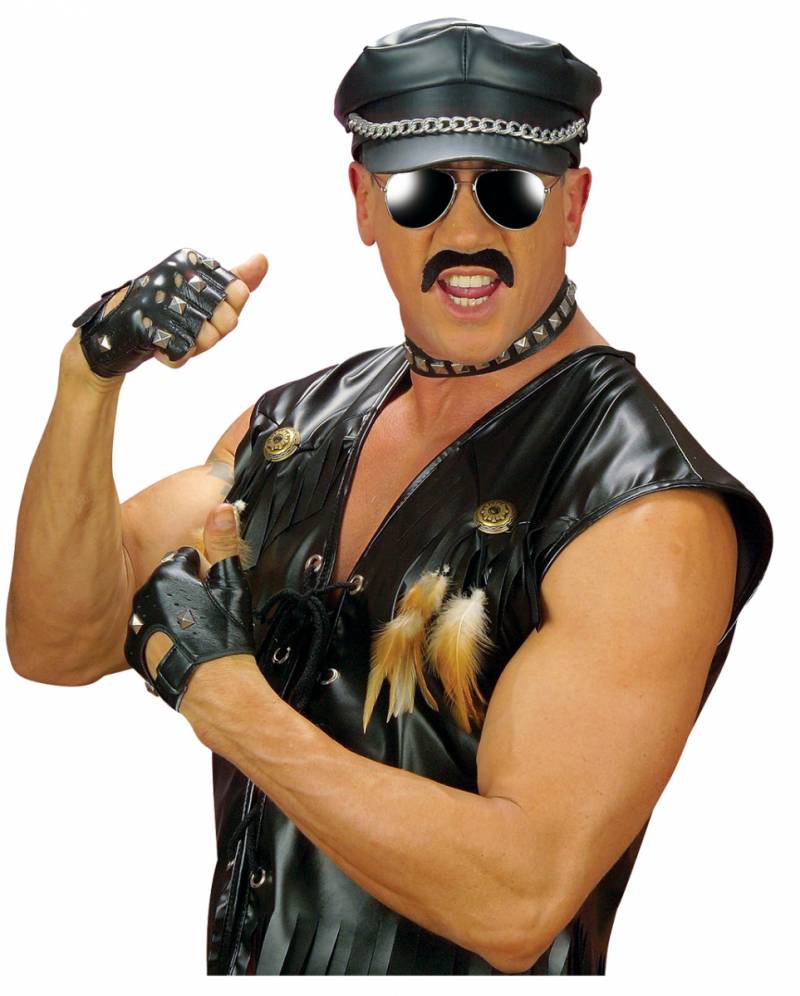 Biker & Rocker Nieten Set in Lederoptik ➔ Fasching von Karneval Universe