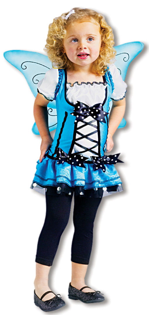 Blaue Fee Kleinkinderkostüm  Schmetterlingskostüm mit Flügel L von Karneval Universe