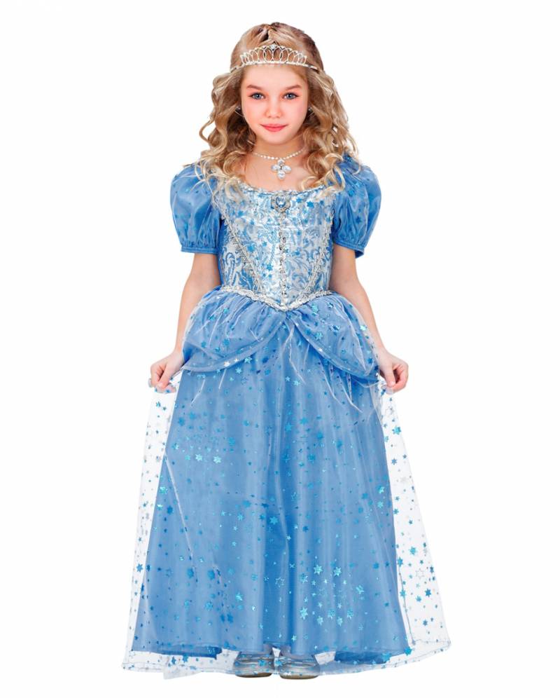 Blaue Schneeprinzessin Kinderkostüm für Fasching XXS/104 von Karneval Universe