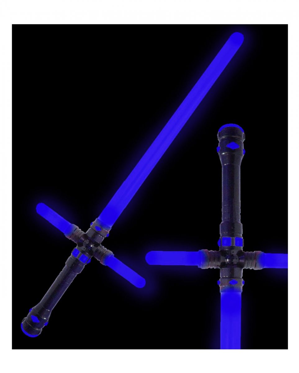Blaues LED Lichtschwert 87cm  SciFi Trisaber von Karneval Universe
