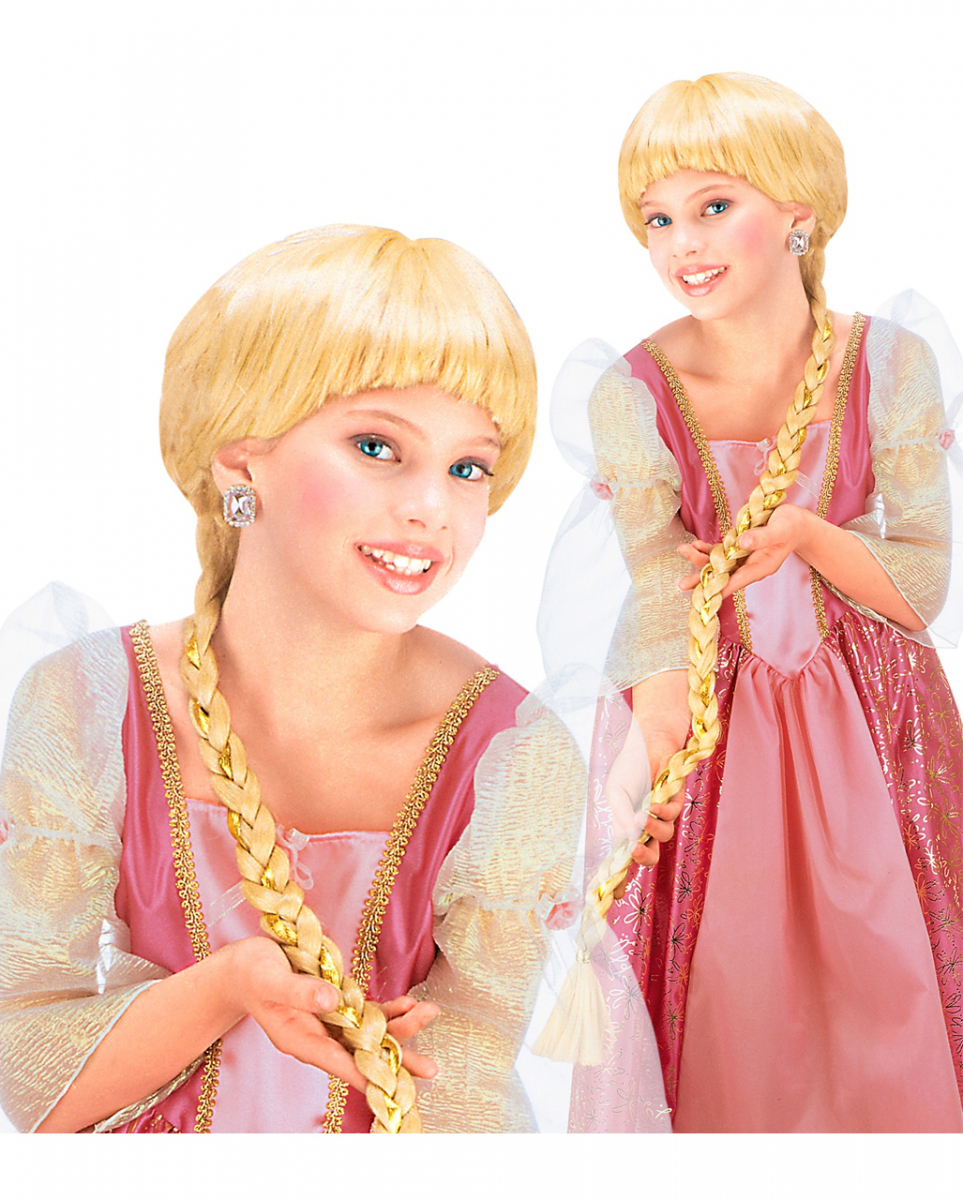 Blonde Rapunzel Kinderperücke für Fasching & Karneval von Karneval Universe