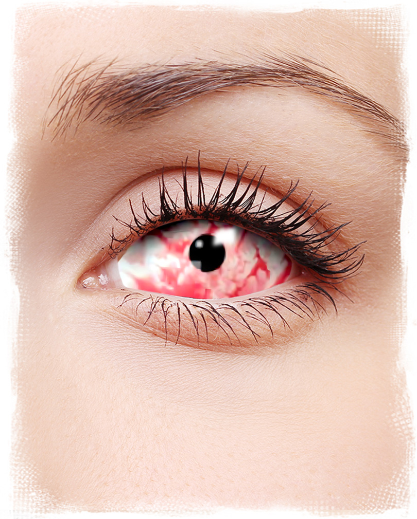Bloody Zombie Sclera Kontaktlinsen ᐅ JETZT Shoppen von Karneval Universe