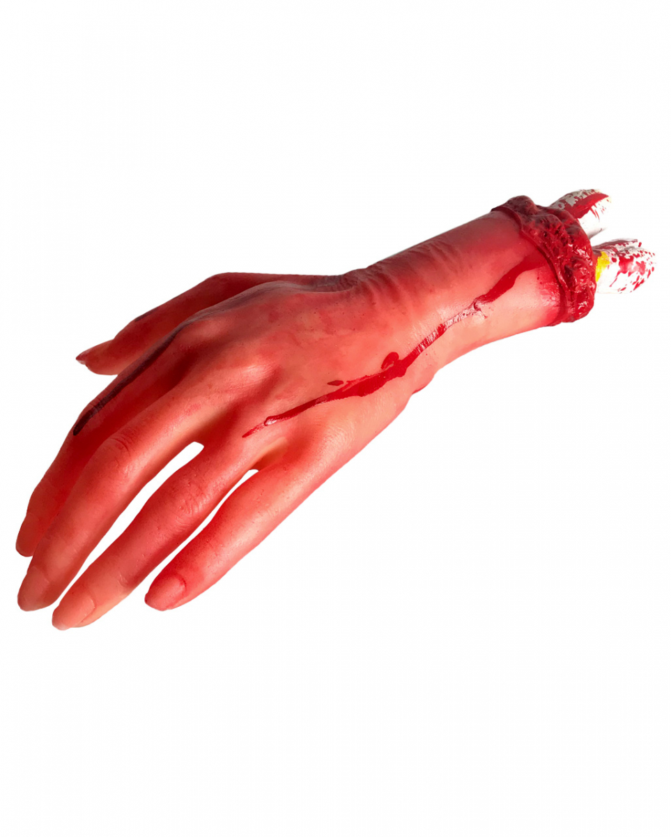 Blutig abgehackte Hand als Dekoartikel für Horrorfans von Karneval Universe
