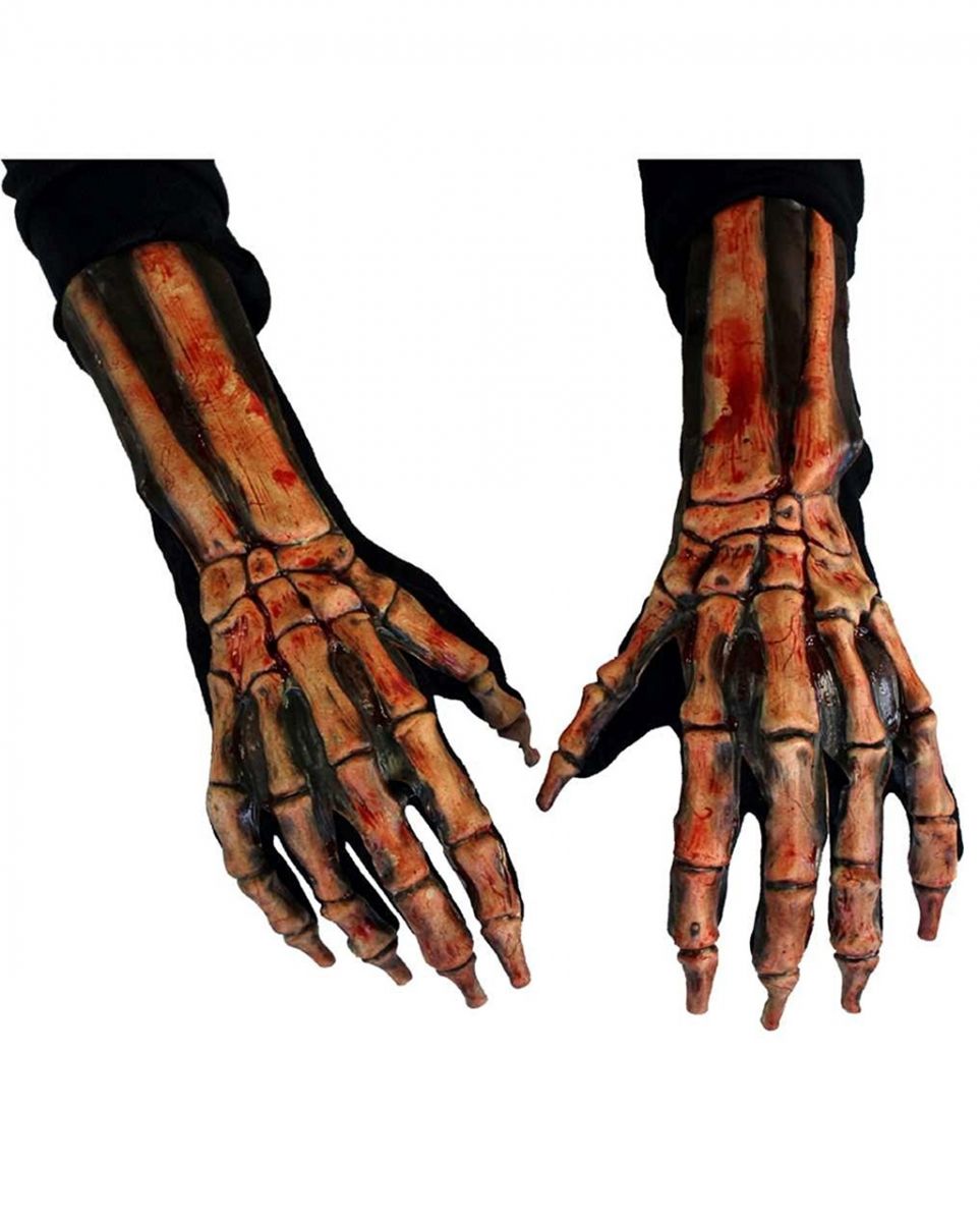 Blutige Monster Hände Deluxe für Halloween von Karneval Universe