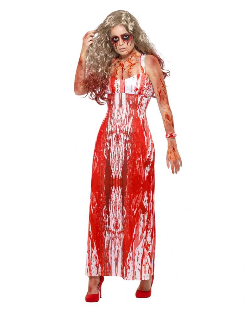 Blutiges Prom Queen Kostüm für Halloween S von Karneval Universe