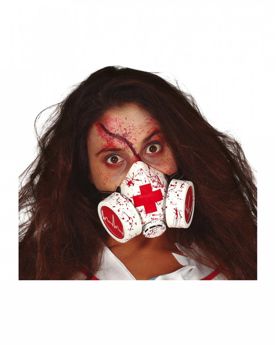Blutverschmierte Gasmaske ➤ Jetzt online shoppen von Karneval Universe