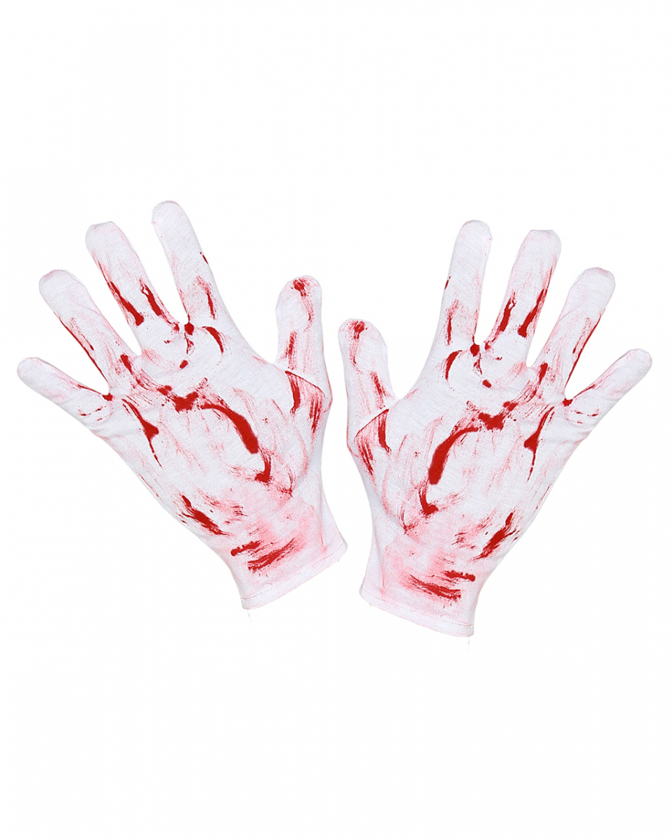 Blutverschmierte Handschuhe für Horror Kostüme von Karneval Universe