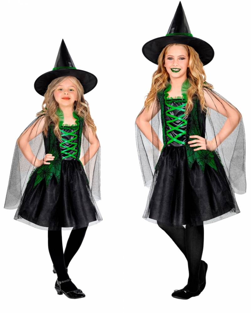Böse Hexe Mädchenkostüm für Halloween ordern 116 / 4-5 Jahre von Karneval Universe