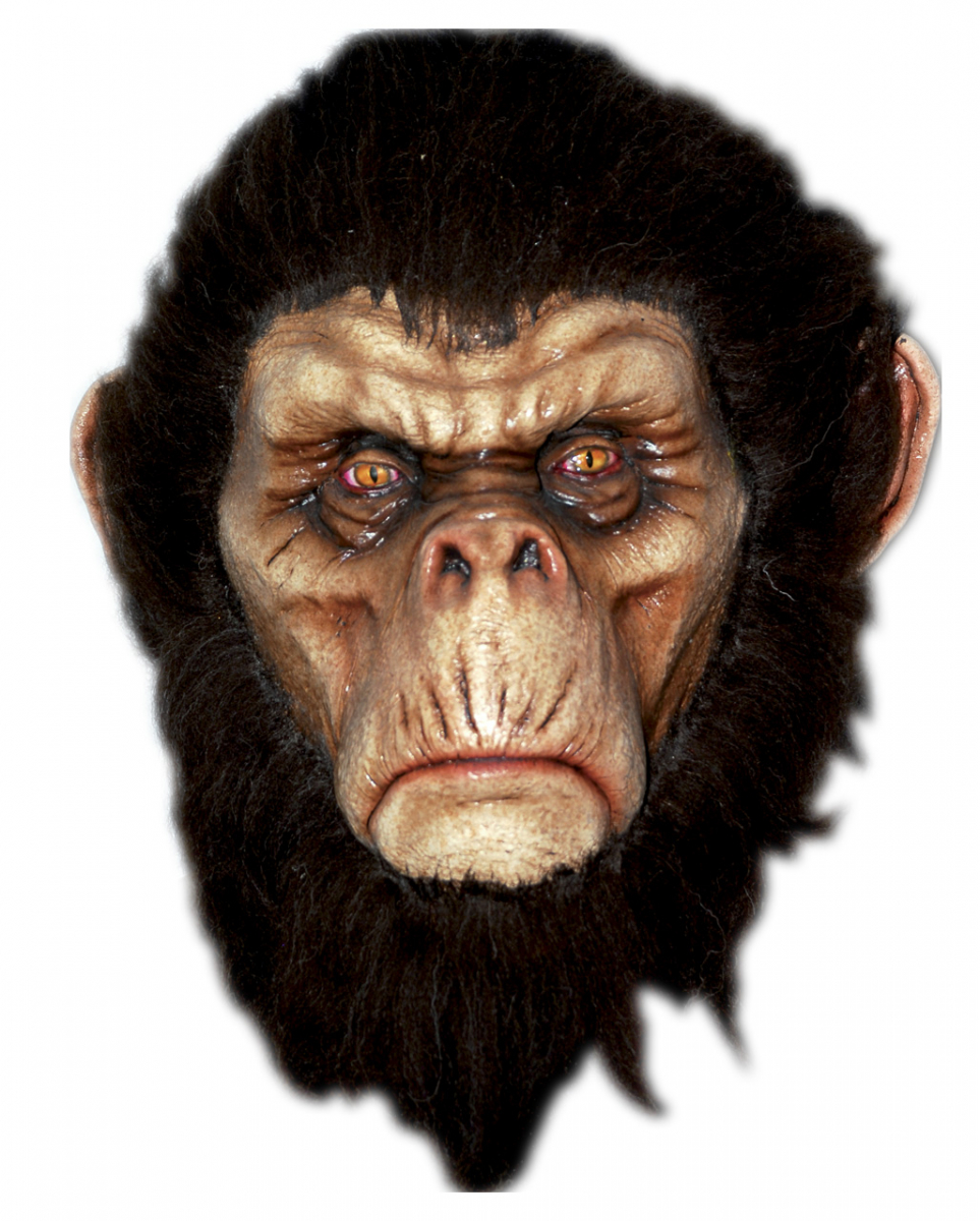 Böser Schimpanse Maske braun  Affen Maske online kaufen von Karneval Universe