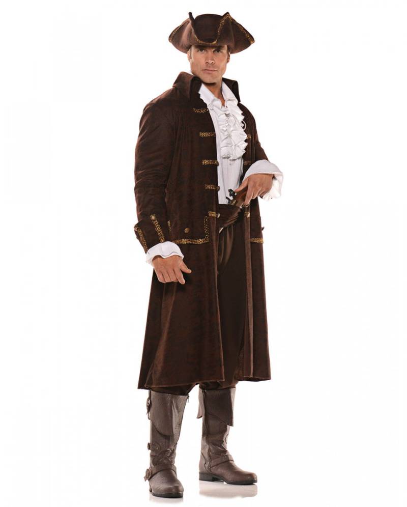 Braunes Piratenkapitän Kostüm für Fasching XL-XXL 54-56 von Karneval Universe