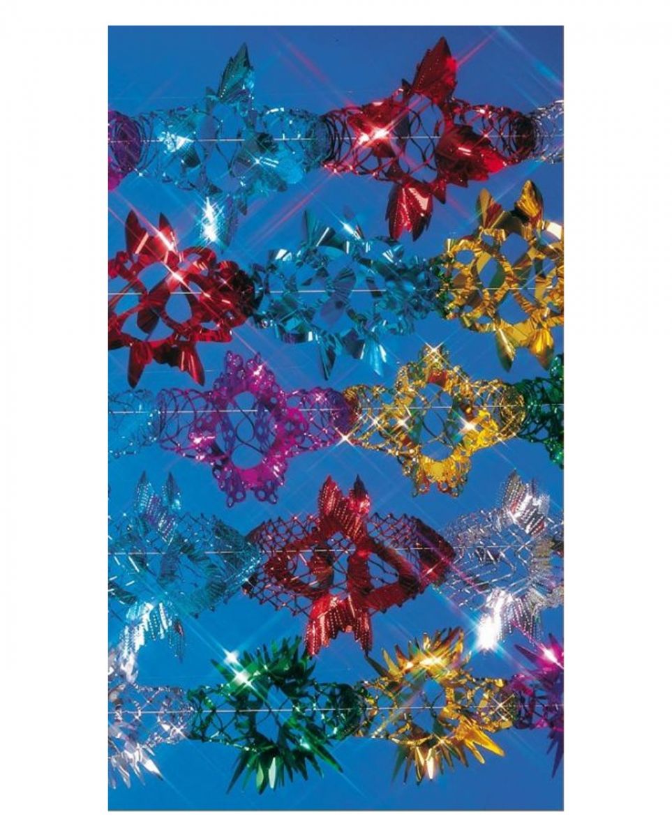 Bunte Glitter-Foliengirlande für Fasching von Karneval Universe