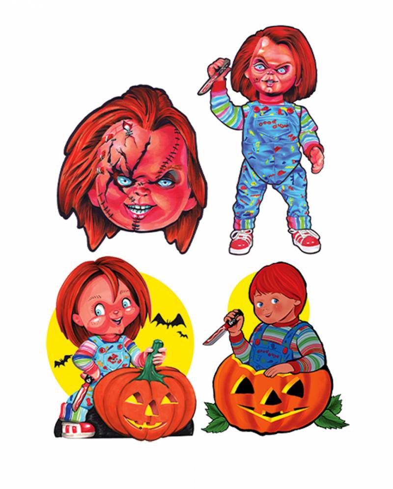 Chucky Mörderpuppe Wanddeko 4-tlg. bei ➔ von Karneval Universe