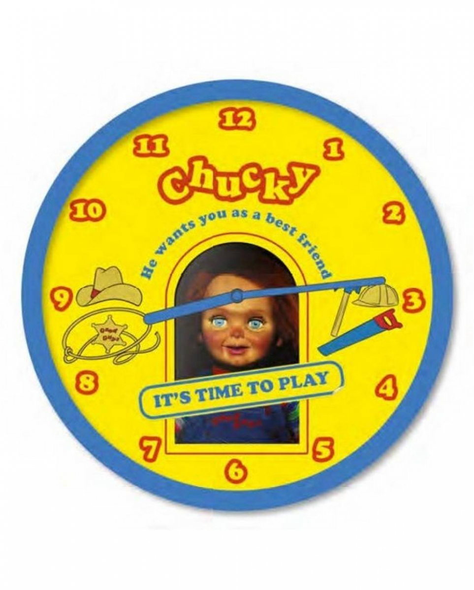 Chucky Wanduhr 25cm für Grusel Fans Chucky Wanduhr 25cm für Grusel Fans von Karneval Universe