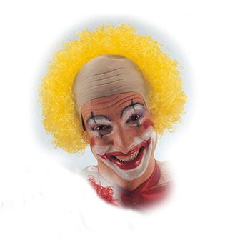 Clown Glatze mit gelben Locken lustige Clown Masken und Perücken Clown Glatze mit gelben Locken lustige Clown Masken und Perücken von Karneval Universe