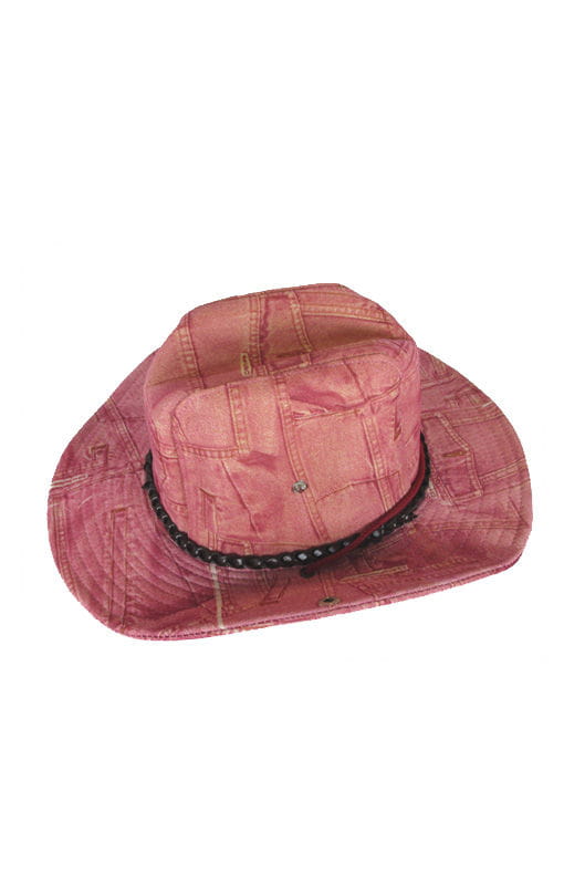 Cowgirl Hut Jeans Style pink   Westerndame Accessoire von Karneval Universe