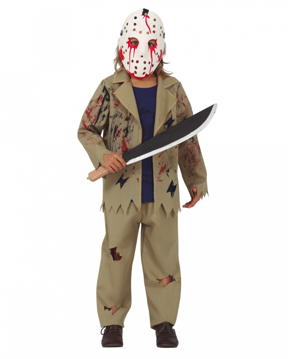 Crystal Lake Slasher Kinderkostüm ➔ Halloween L / 7-9 Jahre von Karneval Universe